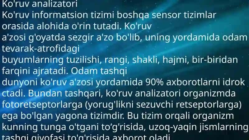Ko'ruv analizatori 3