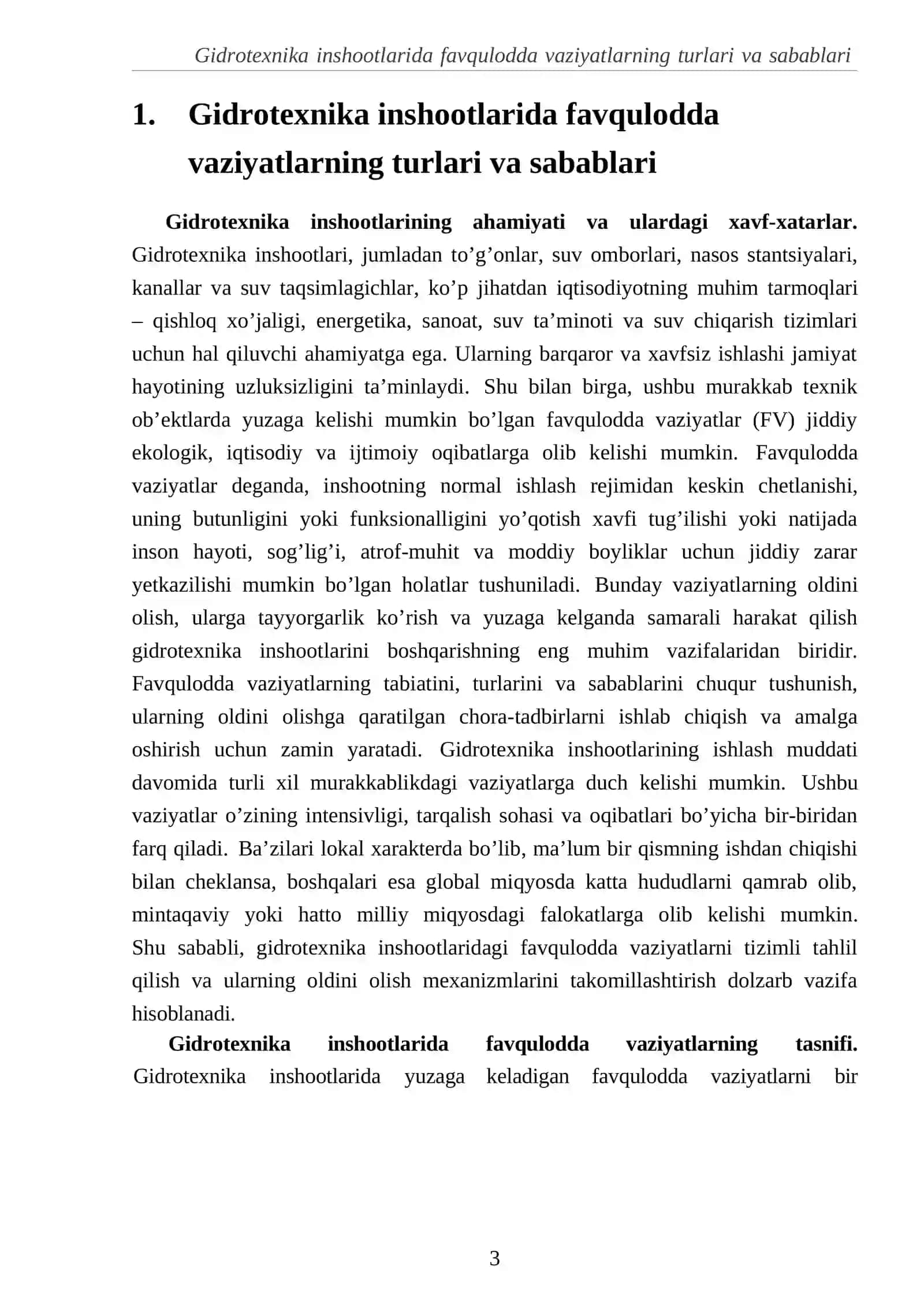 Gidrotexnika inshootlarida favqulodda vaziyatlarning turlari va sabablari 3