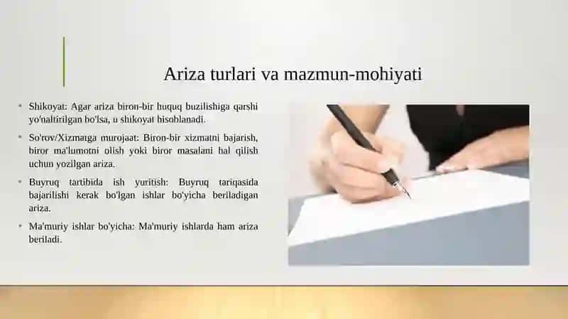 Ariza haqida umumiy ma’lumot 3