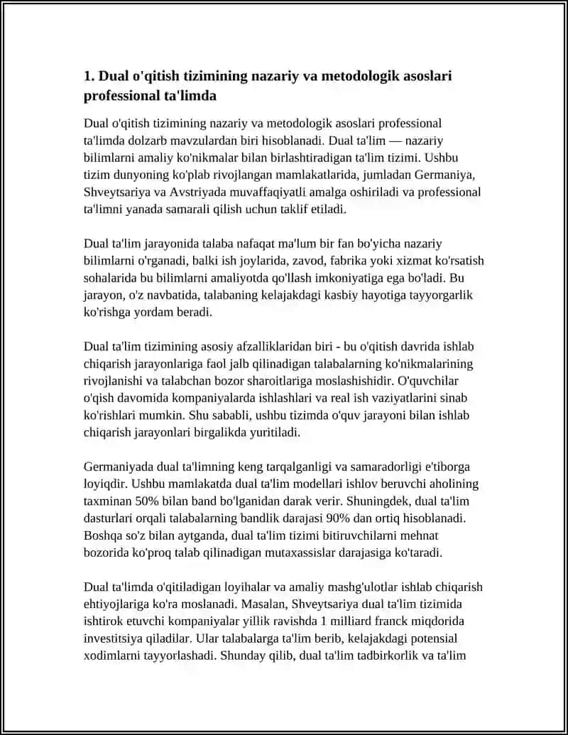 PROFESSIONAL TALIMGA DUAL OQITISH TIZIMINI TATBIQ ETISH ISTIQBOLLARI 3