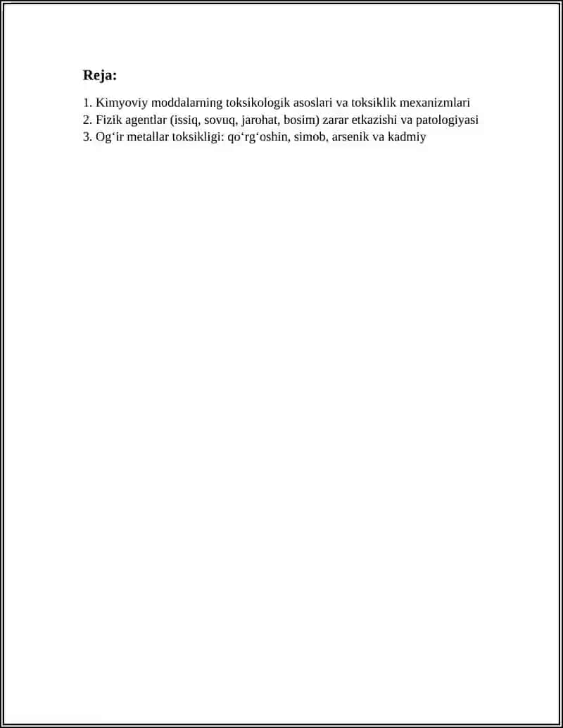 Kimyoviy va fizik agentlarning toksikligi. Oziqlanish yetishmovchiligi (avitaminoz) 3
