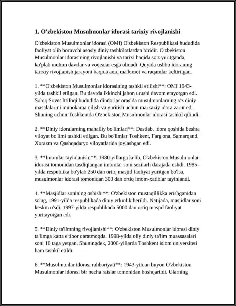 O'ZBEKISTON MUSULMONLAR IDORASINI FAOLIYATI 3