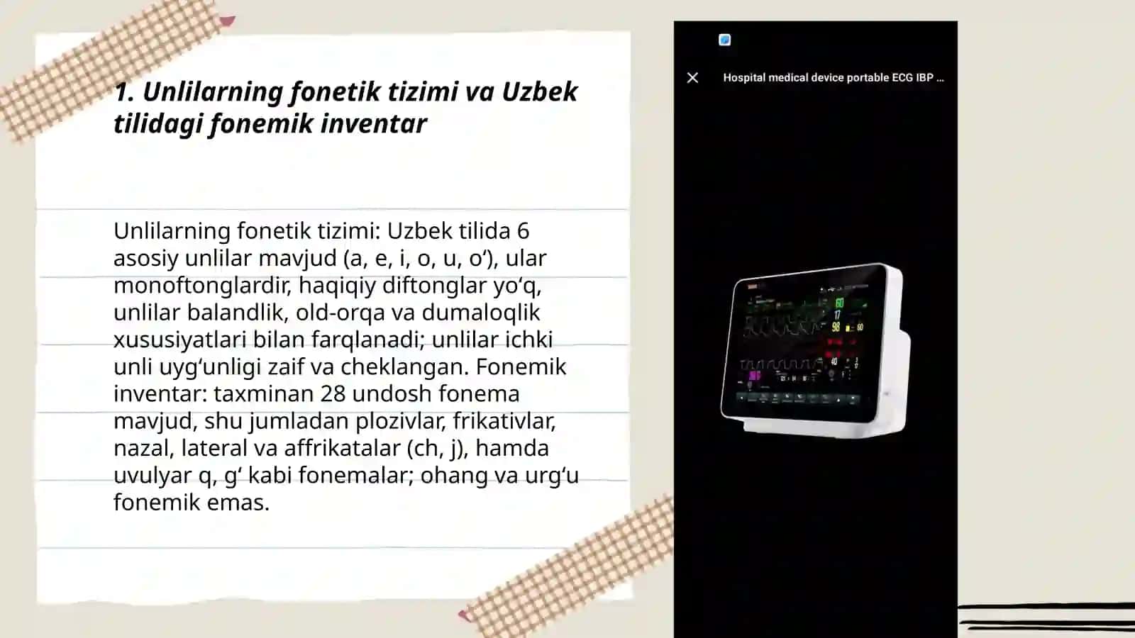 Unlilarning talafuz etilishi 3