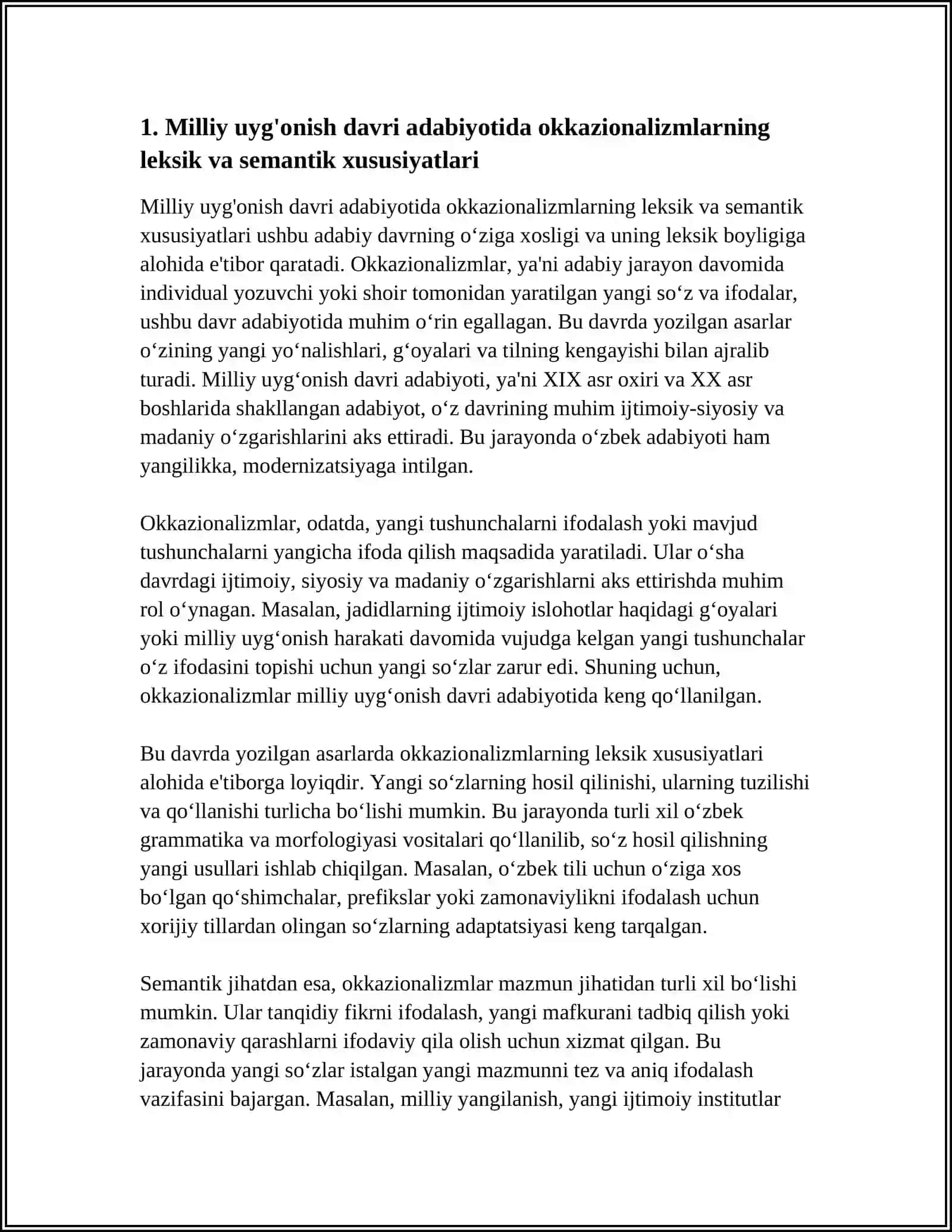 MILLIY UYG'ONISH DAVRI ADABIYOTI ASARLARIDAGI OKKAZIONALIZMLAR 3