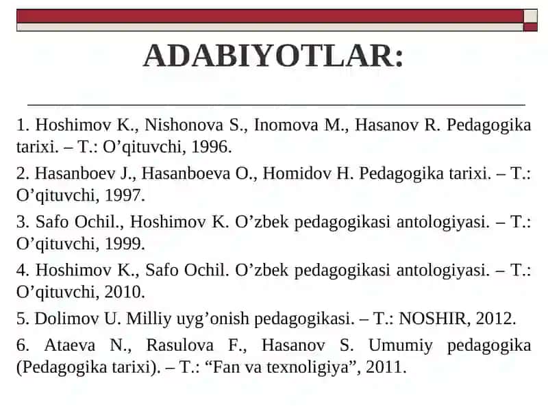 Pedagogika tarixi fan sifatida 3