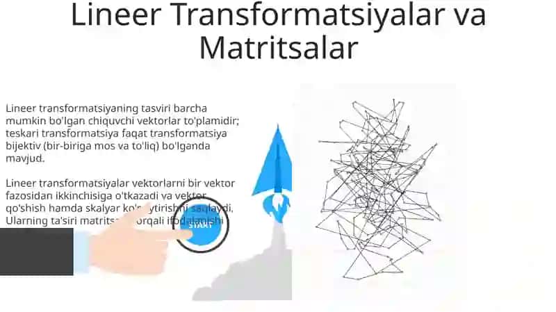 Chiziqli O'zgarishlar va Matritsalar 3