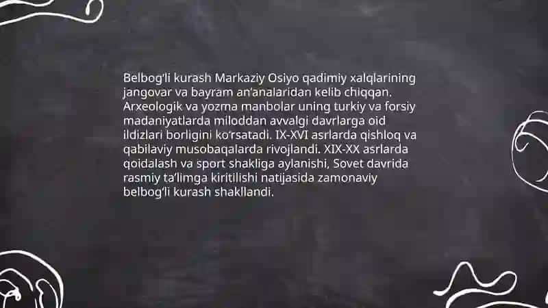 Belbogʻli kurash haqida 3