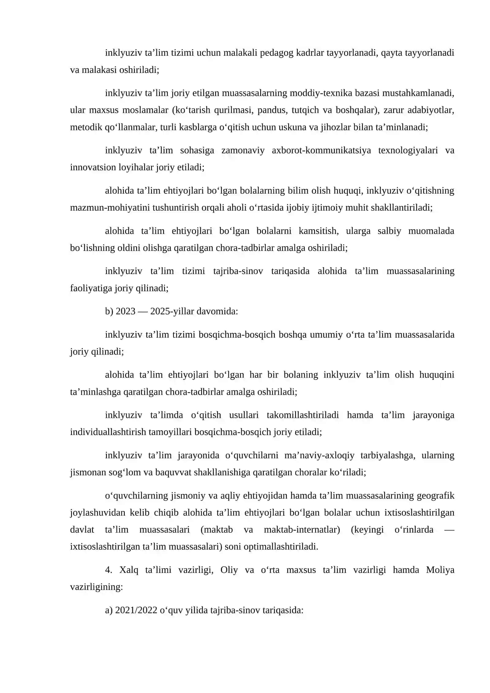 Davlat ta’lim talablari va umumta’lim maktab bolalar maktabining boshlang’ich sinflari uchun 3