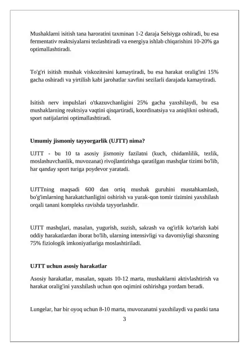 Umumiy jismoniy tayorgarlik tana mushaklarni qizdiruvchi mashqlar 3