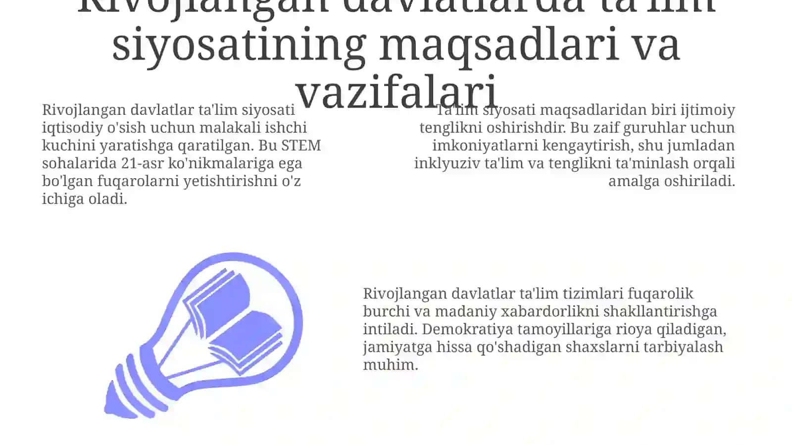 Rivojlangan davlatlarda talim siyosatini yonalishlari 3