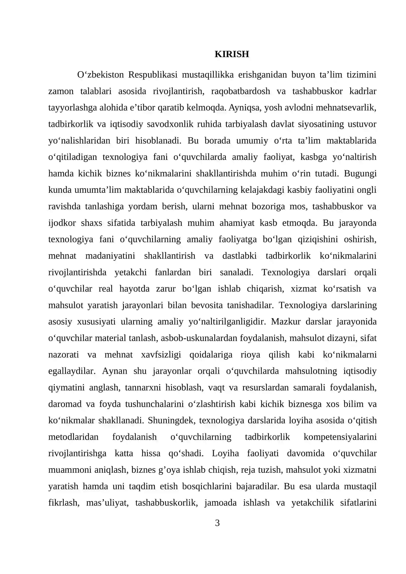 Texnologiya darslarida o‘quvchilarning kichik biznes ko‘nikmalarini shakllantirish 3