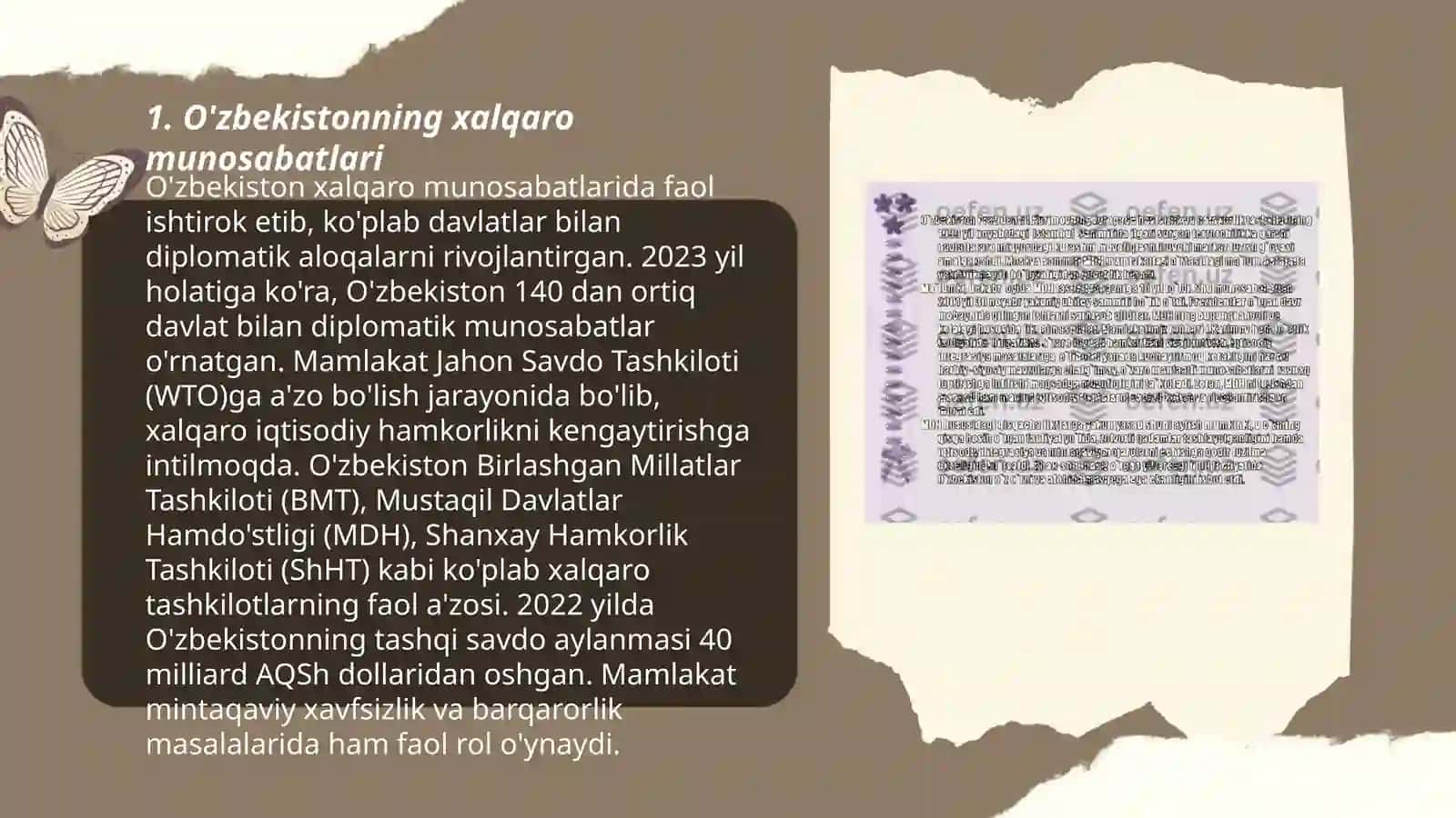 O’ZBEKISTON VA JAHON HAMJAMIYATI 3