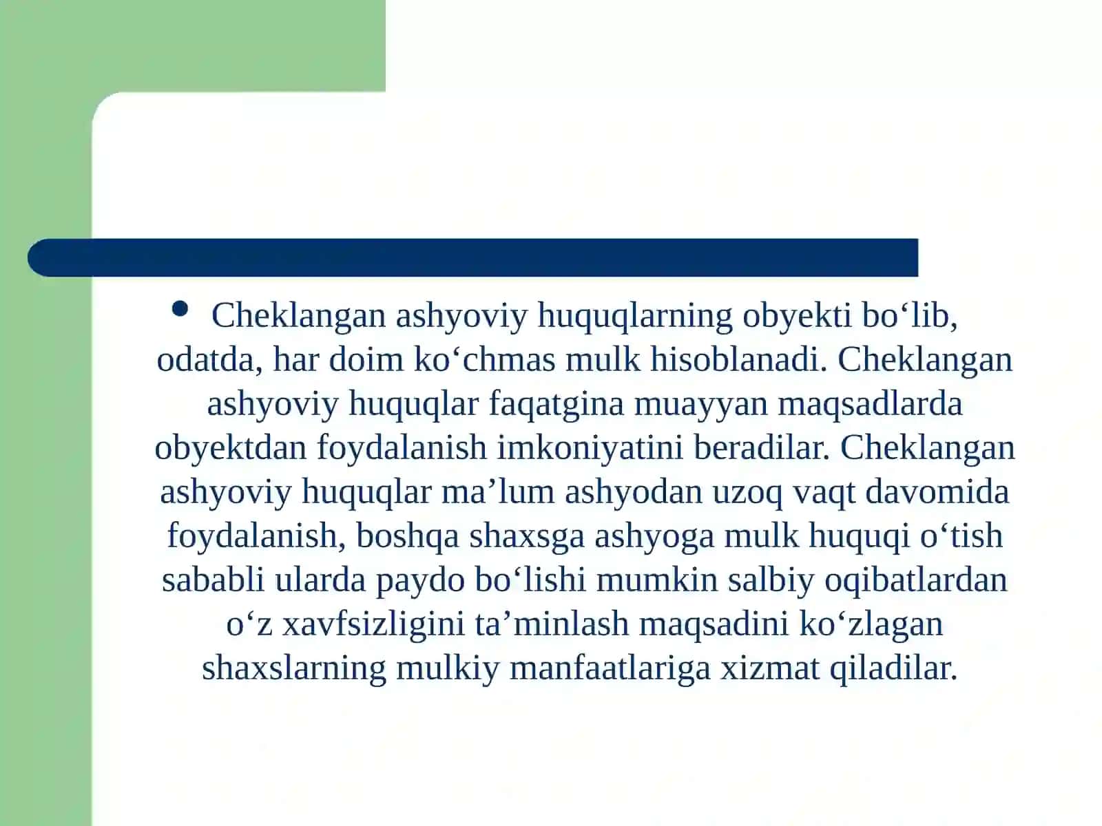Ashyoviyhuquqlartizimi 3