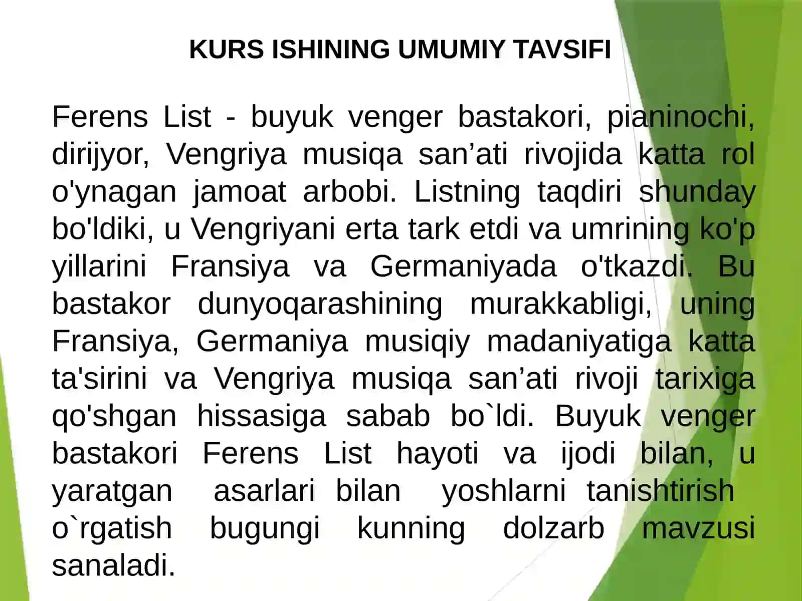 FERENS LIST IJODIDA FORTEPIANO ASARLARINING KOMPOZITORLIK VA IJROCHILIK UYG`UNLIGI 3