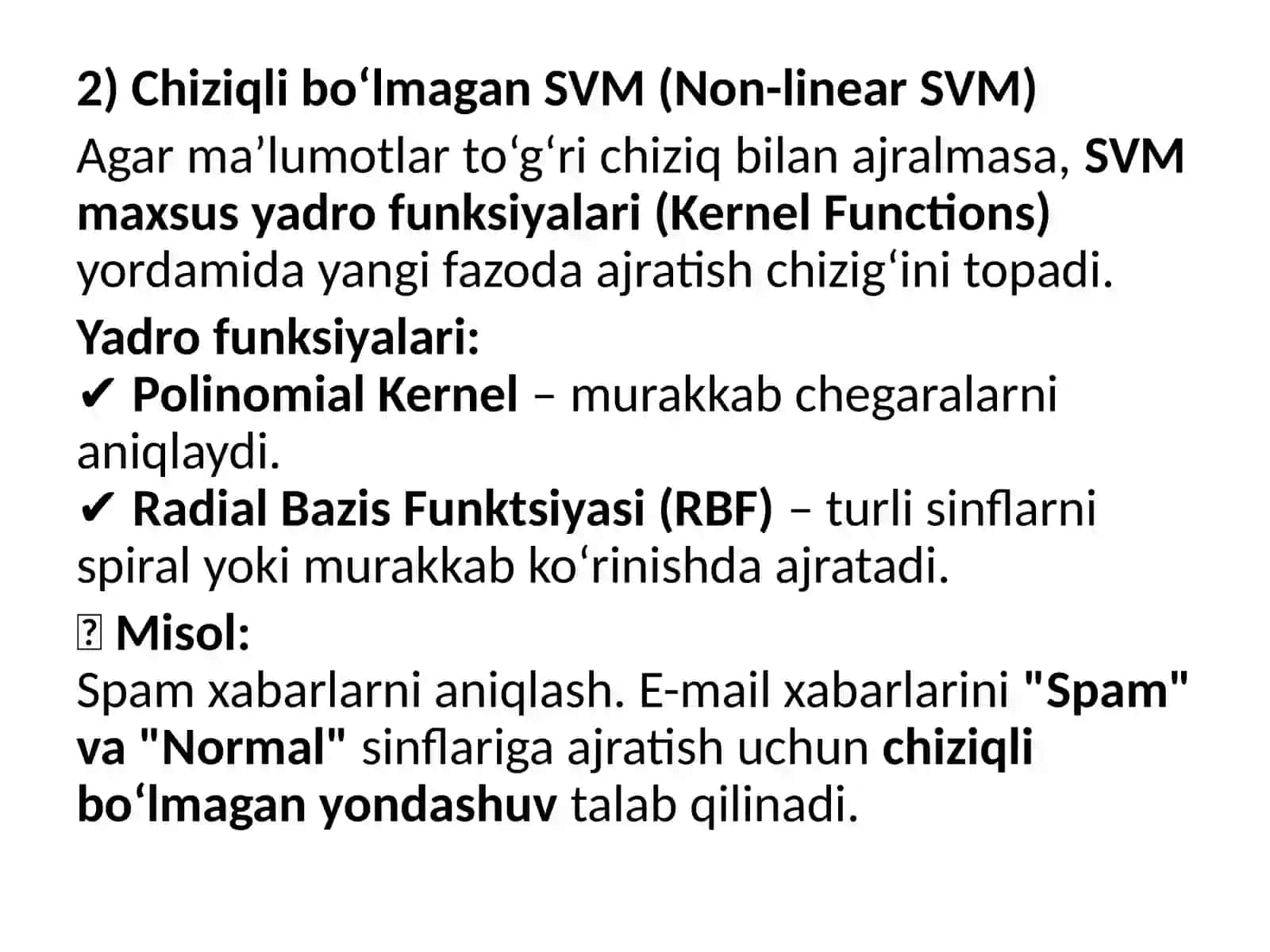 Opor vektorlar usuli 3