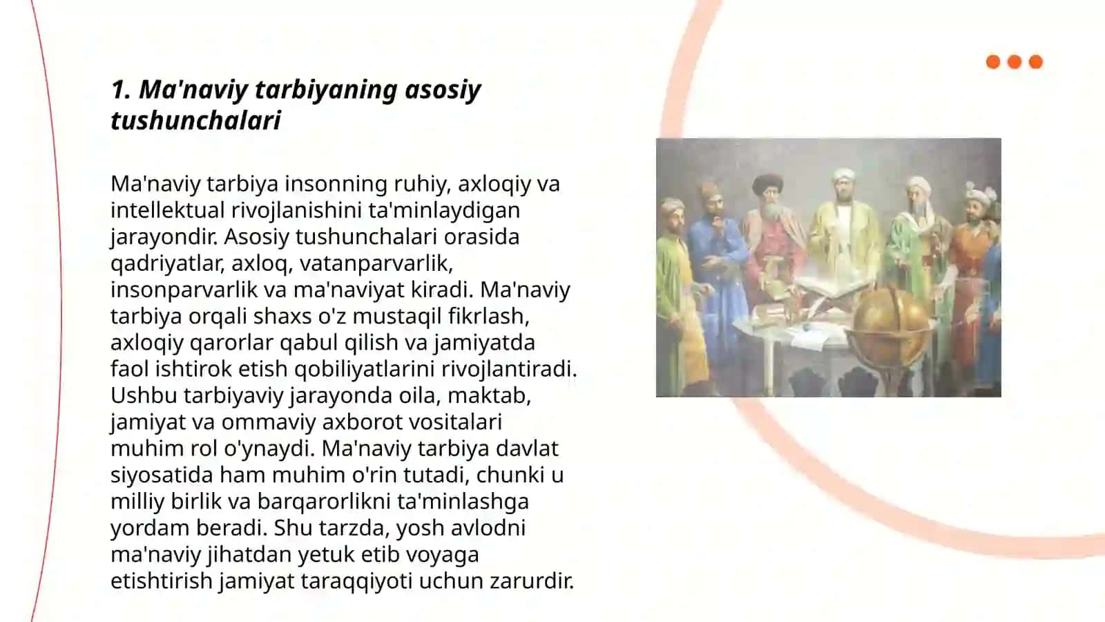 Ma’naviy tarbiya to‘g‘risidagi ilk tasavvurlar, qarashlar va ta’limotlar 3