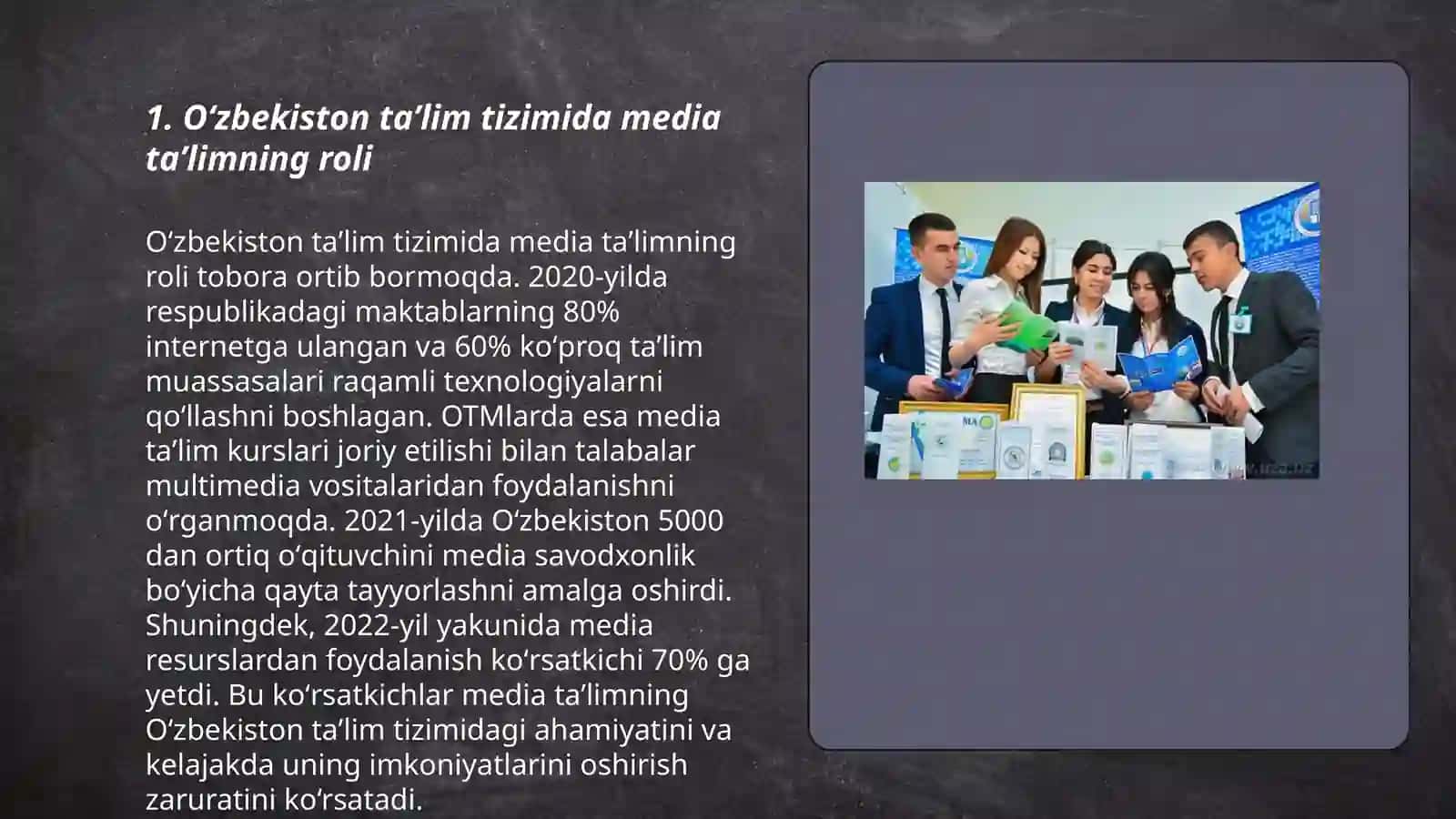 Oʻzbekiston talim tizimida media taʼlimning urni 3