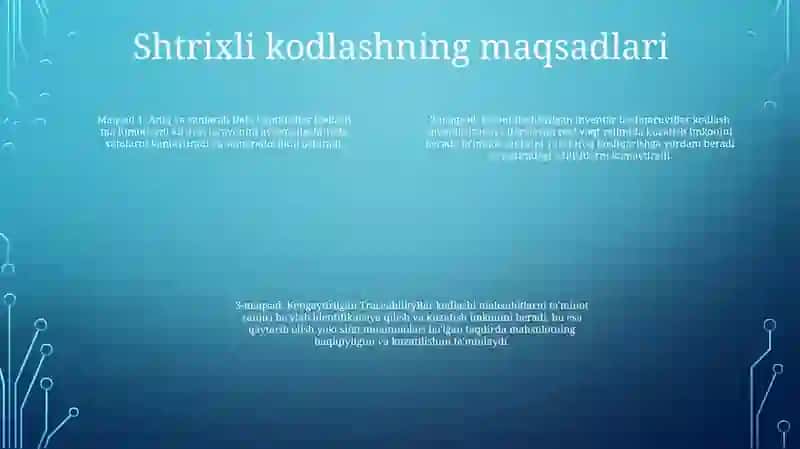 Tovarni Shtrixli Kodlashtirish Tizimi 3