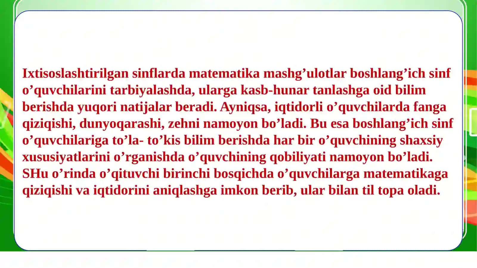 boshlangʻich sinflarda matematika 3