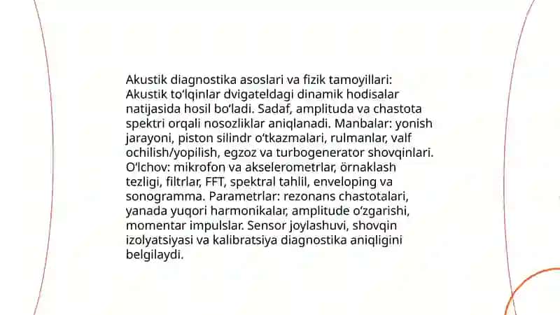 Akustik usulda dvigatelni diagnostikalash parametrlarini o‘rganish 3