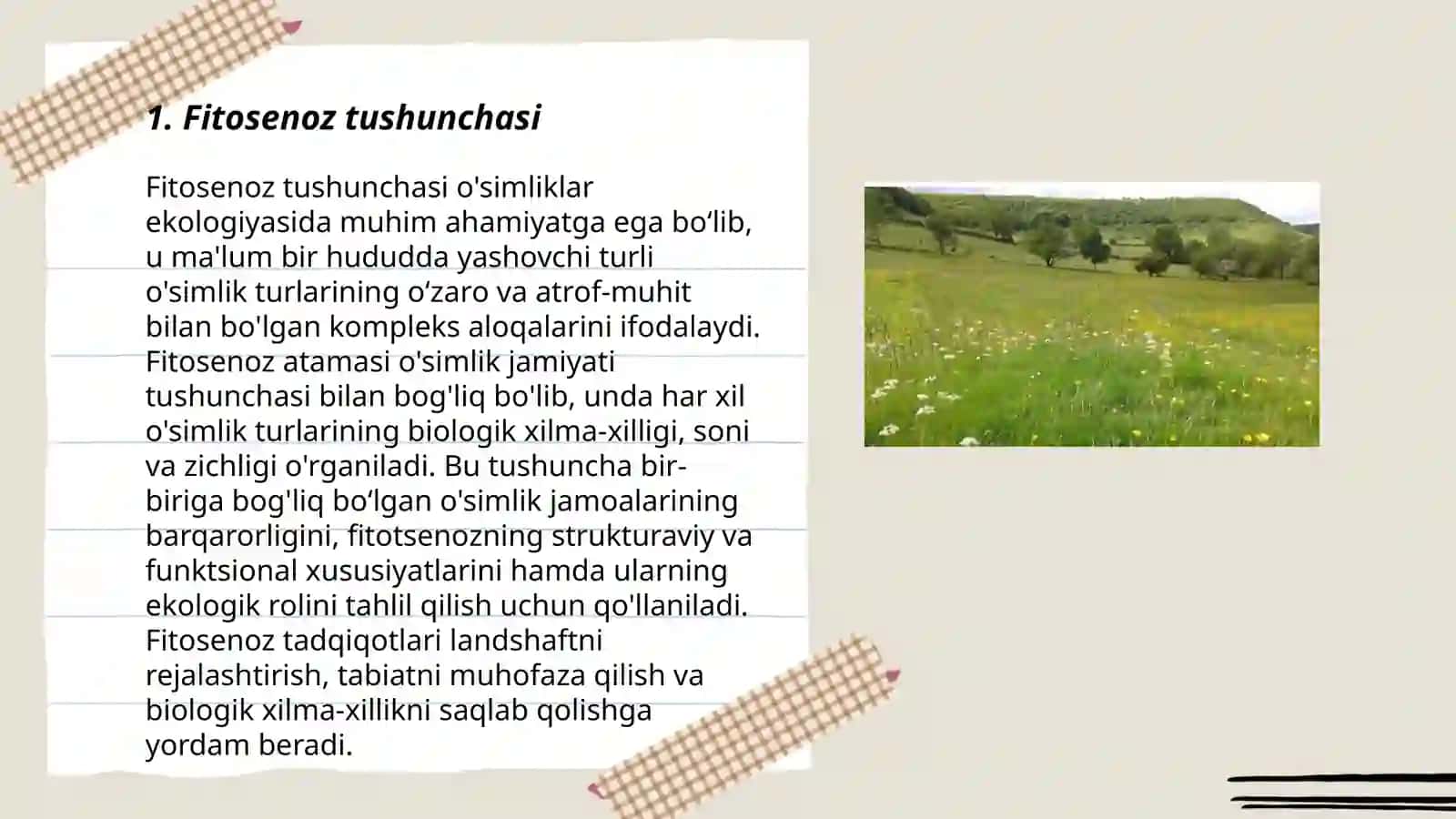Fitosenozda turlarning joylashuvi-gorizontal joylashuvini aniqlash 3
