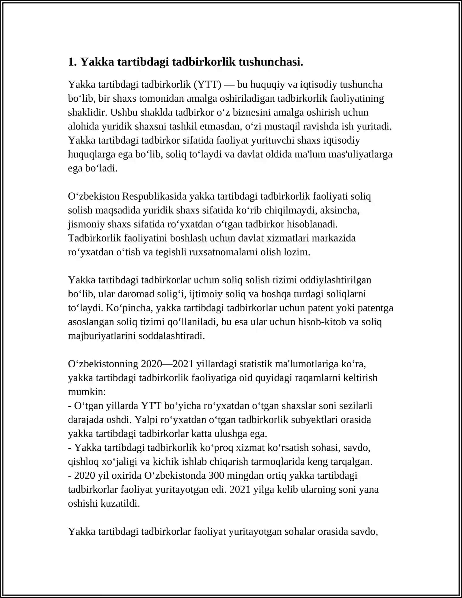 YAKKA TARTIBDAGI TADBIRKORLIK TUSHUNCHASI VA ULARNI SOLIQQA TORTISH JARAYONI 3