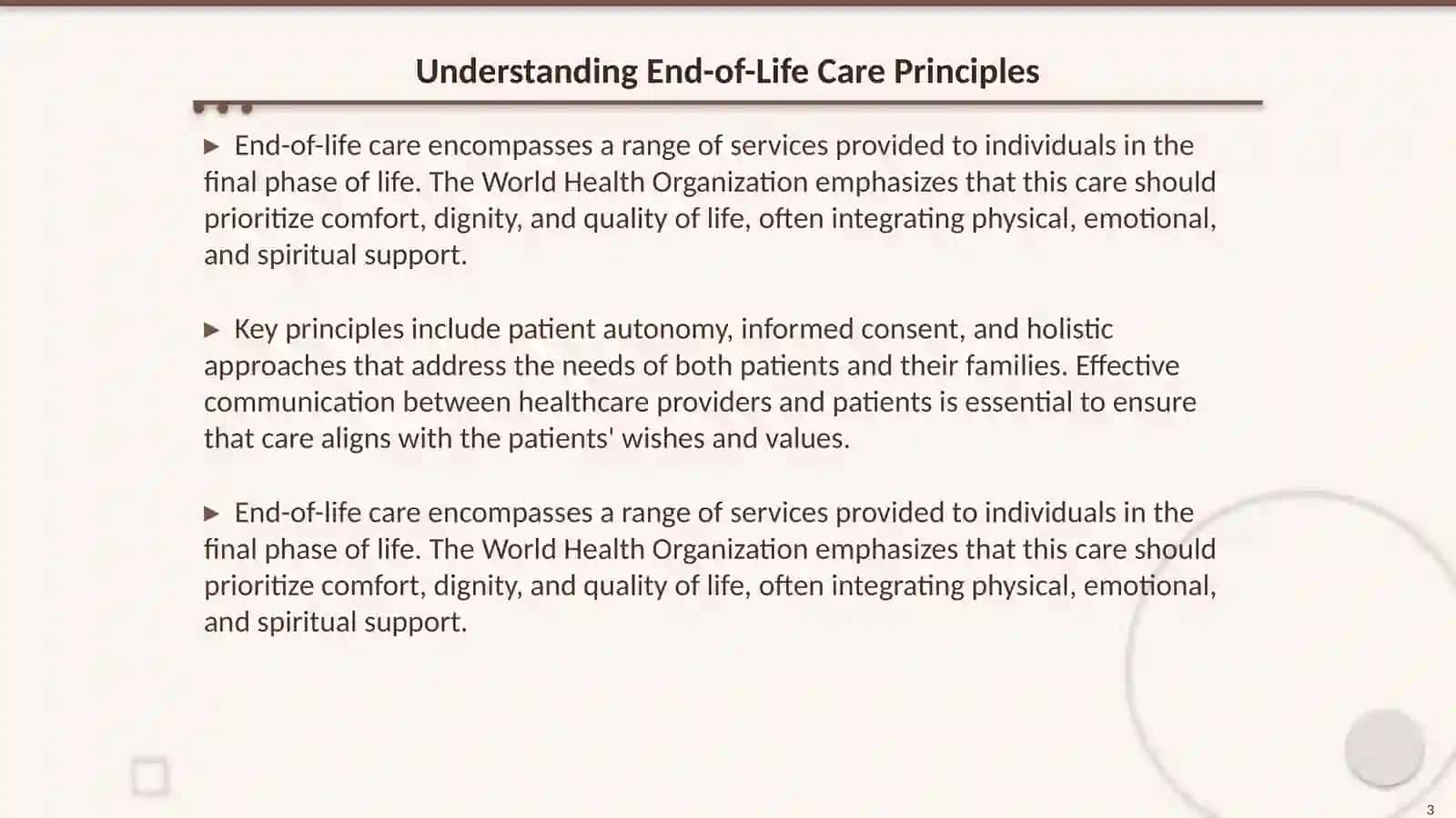 Discuss End-of-Life Care and Ethical Workers 3