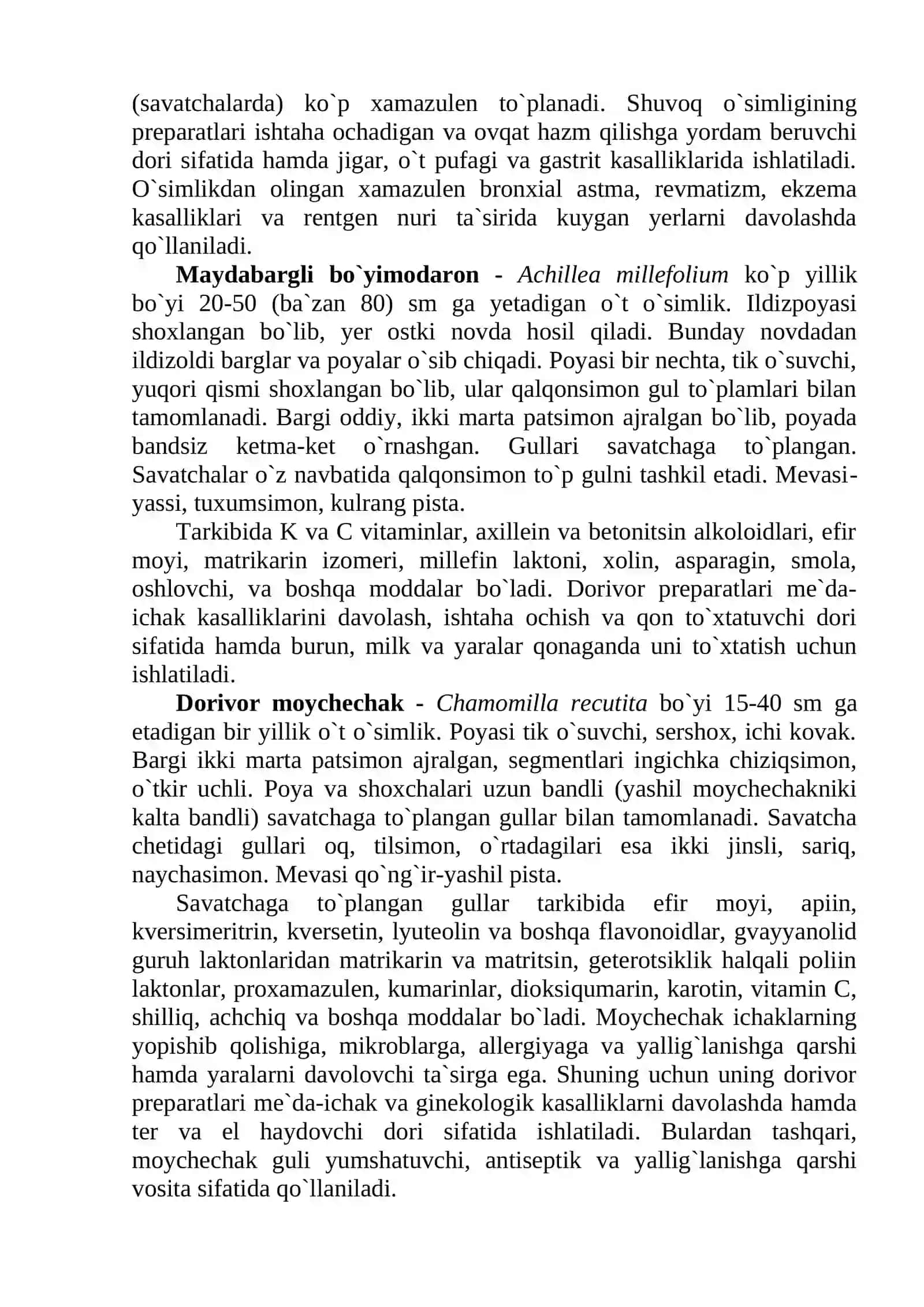 Qoqio`tdoshlar oilasi – Asteraceae 3
