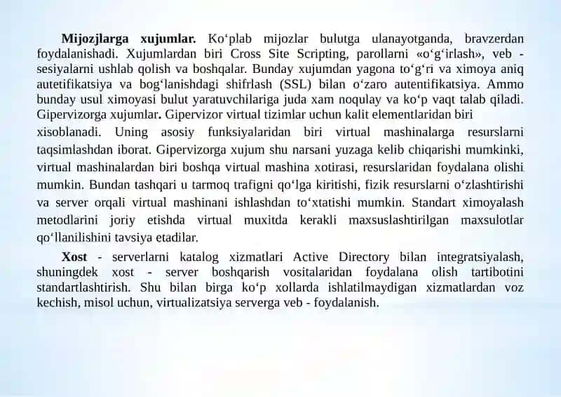 Bulutli texnologiyalarda amalga oshiriladigan hujumlar 3