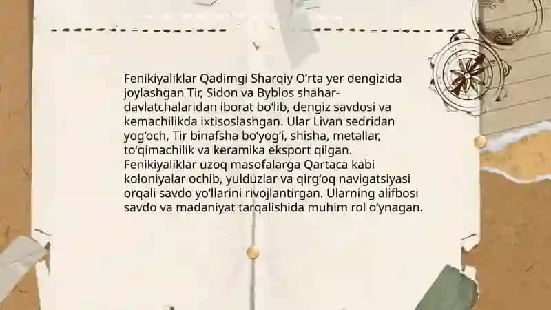 Fenikiyaliklar va ularning dengiz savdosi 3