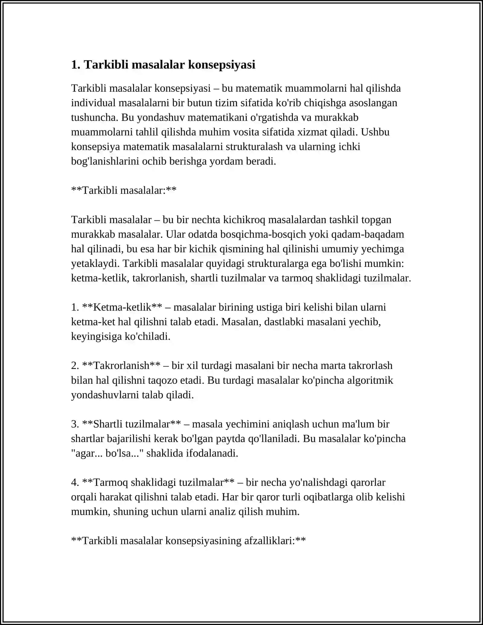 3-SINF OʻQUVCHILARINI TARKIBLI MASALALAR YECHISHGA OʻRGATISH METODIKASI 3