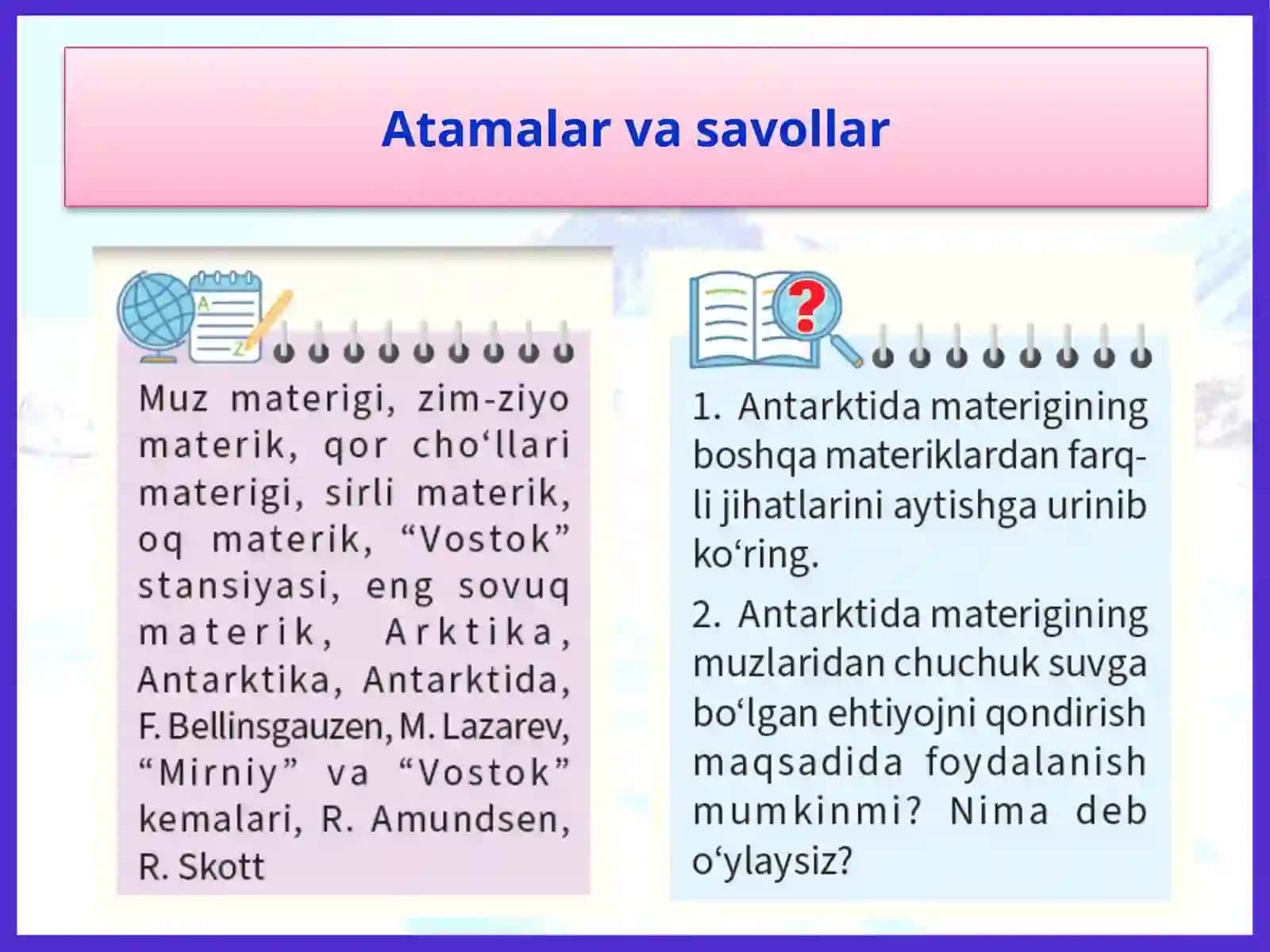 Antarktida Geografik oʻrni va geologik tuzilishi 3