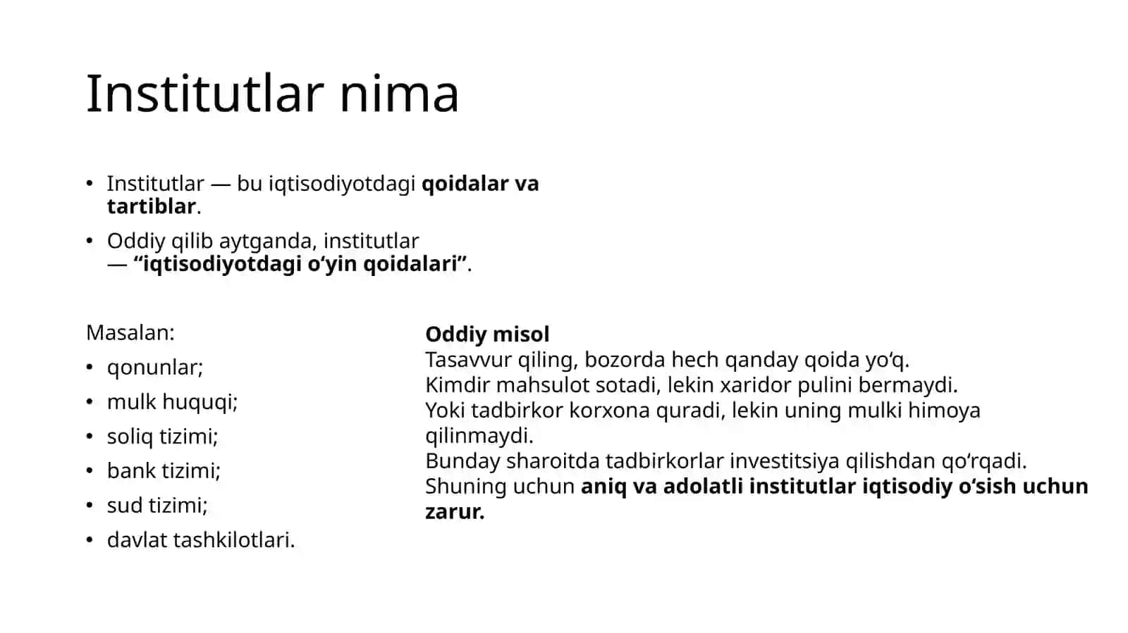 INSTITUTLAR VA QISHLOQ XO‘JALIGINING IQTISODIY O‘SISHDAGI ROLI 3