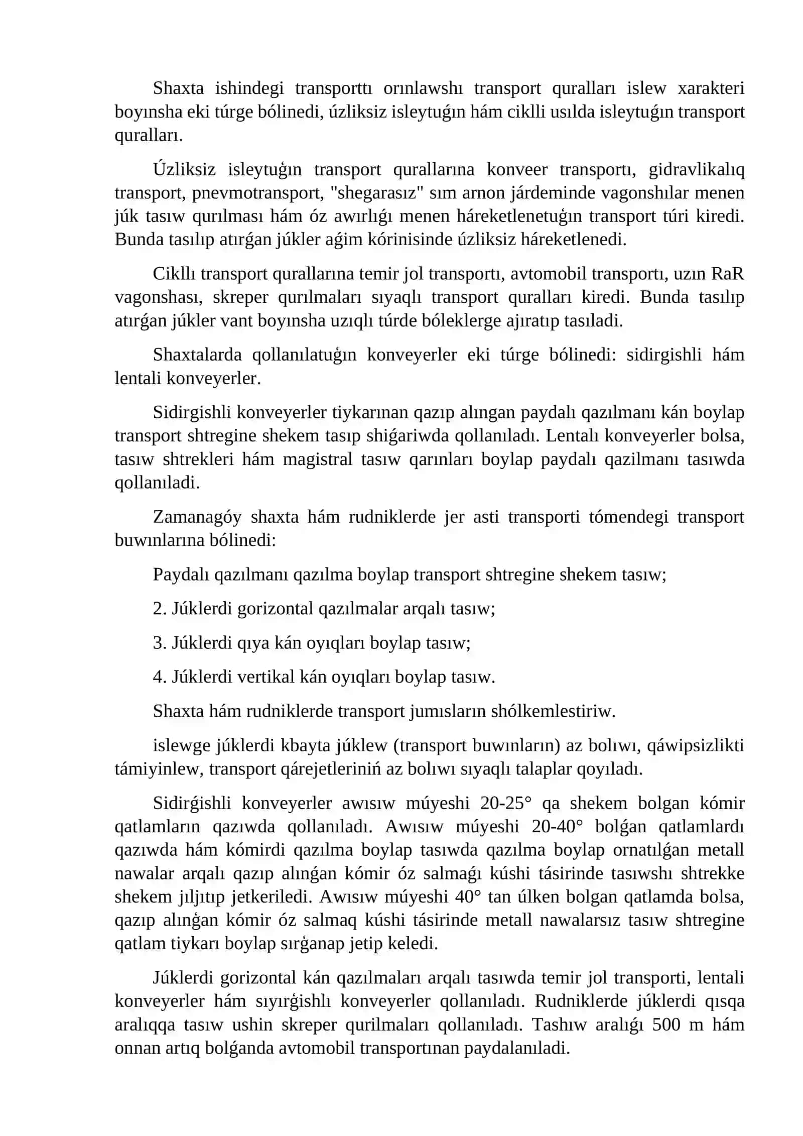 Kánlerdi samallatıw, suwsızlandırıw jumısları hám olarda qollanılatuǵın texnik qurallar 3