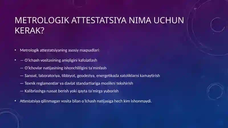 O'lchash vositalarini metrologik attestatsiyalash 3