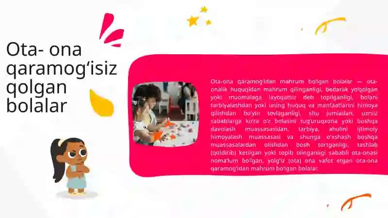 Ota-ona qaramogʻisiz qolgan bolalarni ijtimoiy himoya qilish tizimini takomillashtirish 3