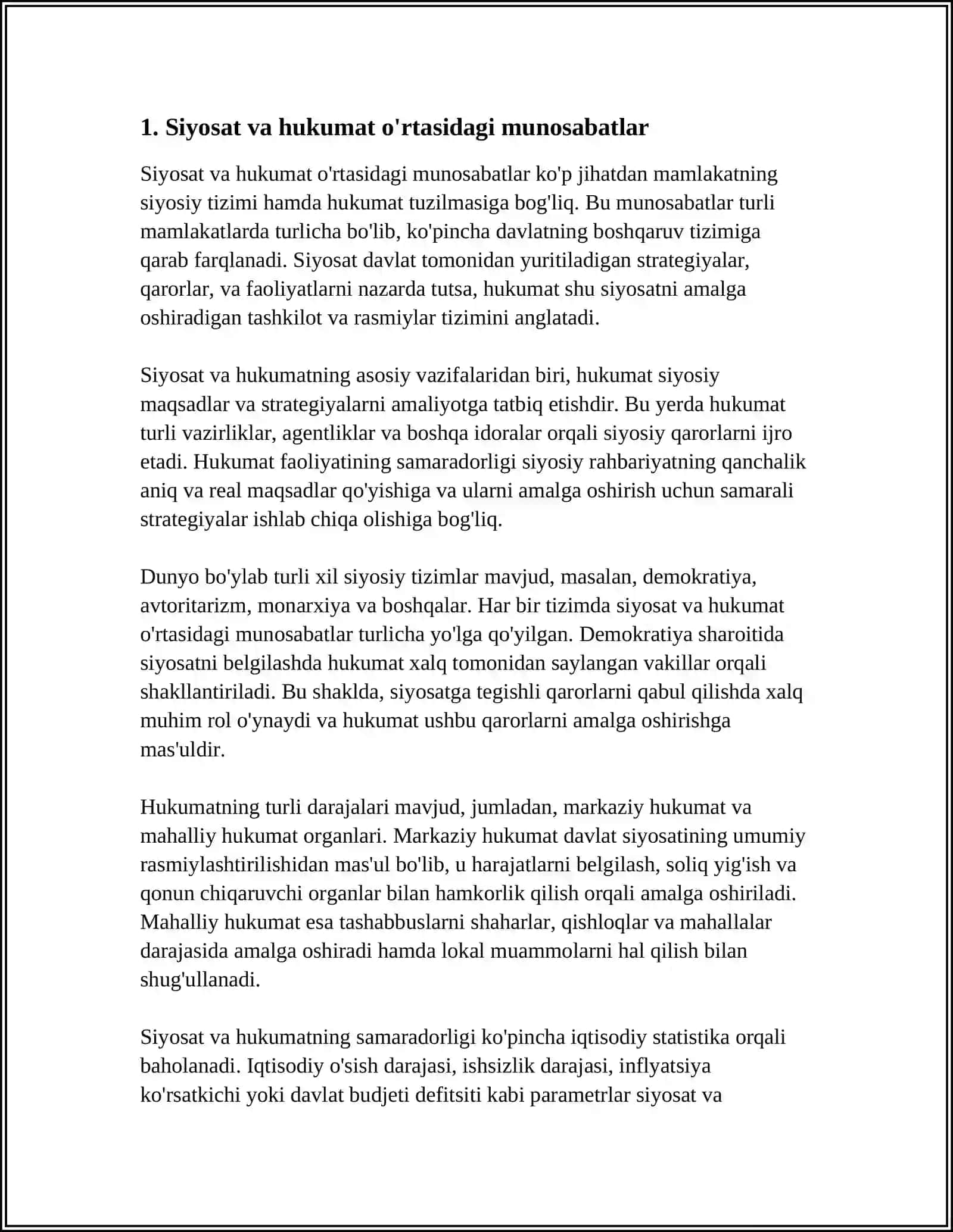 NIZOMULMULKNING "SIYOSTANOMA" ASARI BO'YICHA JAMIYAT BOSHQARUVIGA OID G'OYALARNI TAHLIL ETISH VA ESSE TAYYORLASH 3