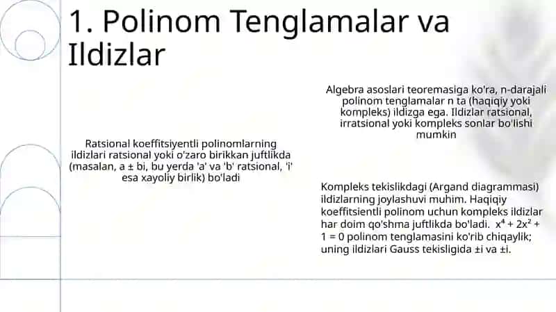 Ratsional koeffitsiyenti koʻphadlar 3