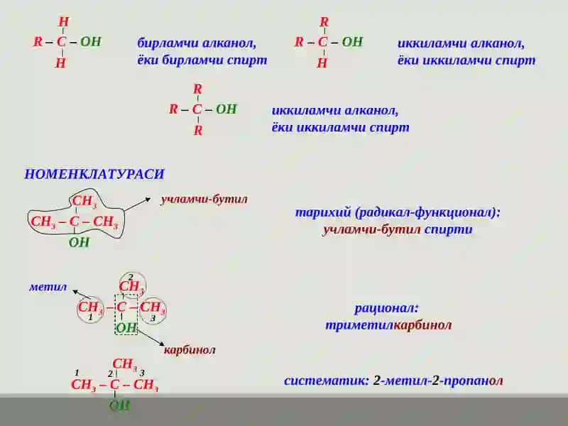 ГИДРОКСИҲОСИЛАЛАР. СПИРТЛАР. ФЕНОЛЛАР 3