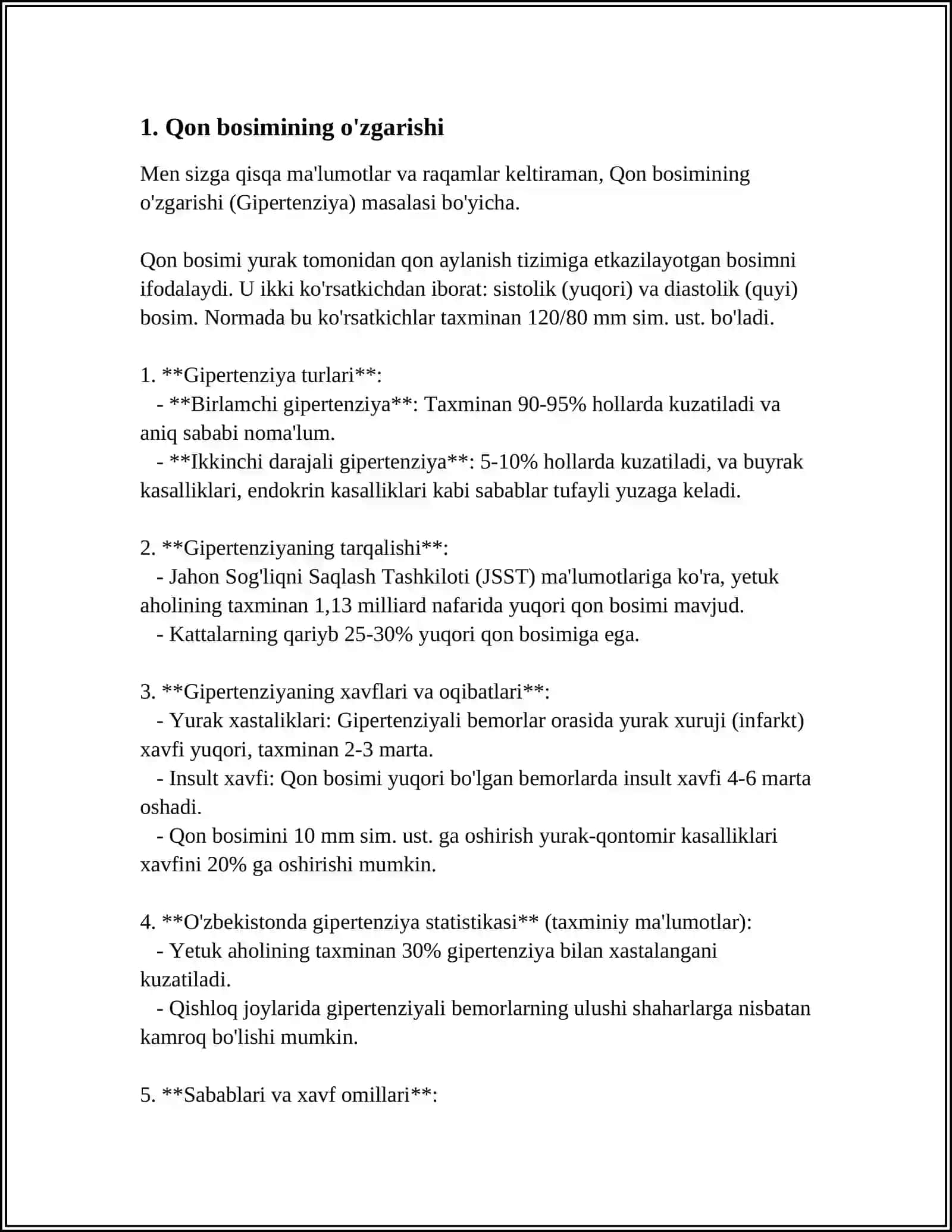 GIPERTONIYA KASALLIGI SIMTOMATOLOGIYASI, TEKSHIRISH USULLARI 3
