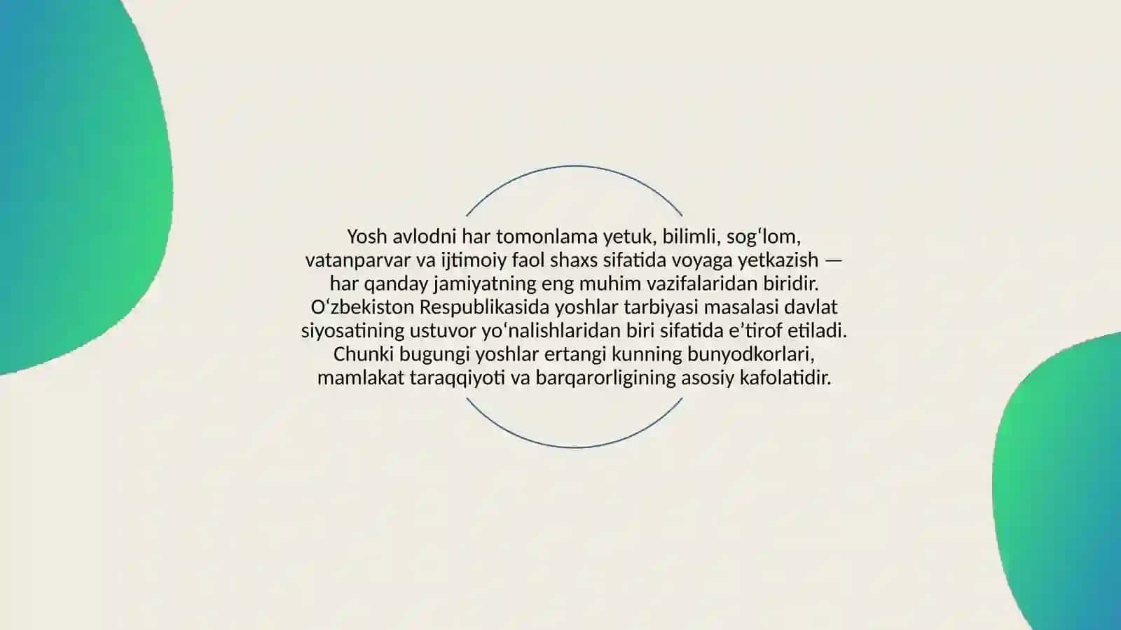 Davlatimizning yosh avlodni tarbiyalash va sog'ligini himoya qilish yo'llari 3