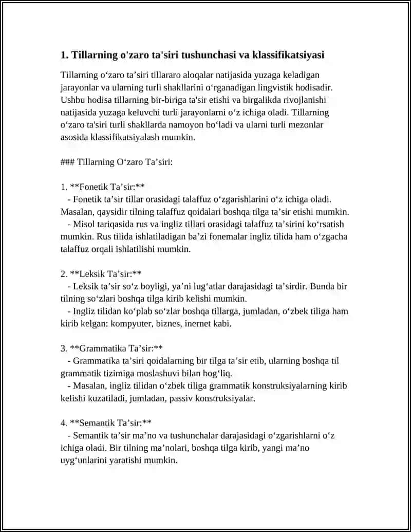 Tillarning O‘zaro Ta‘siri 3