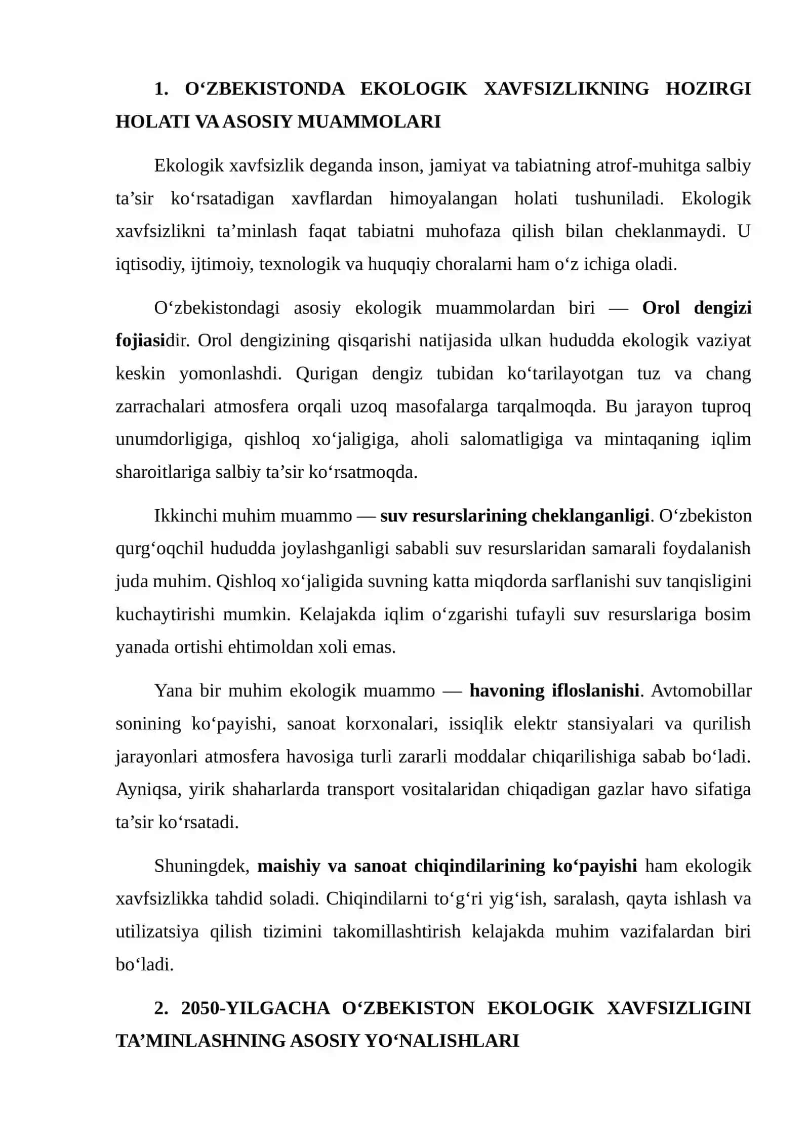 2050-YILDA O‘ZBEKISTONNING EKOLOGIK XAVFSIZLIGI 3