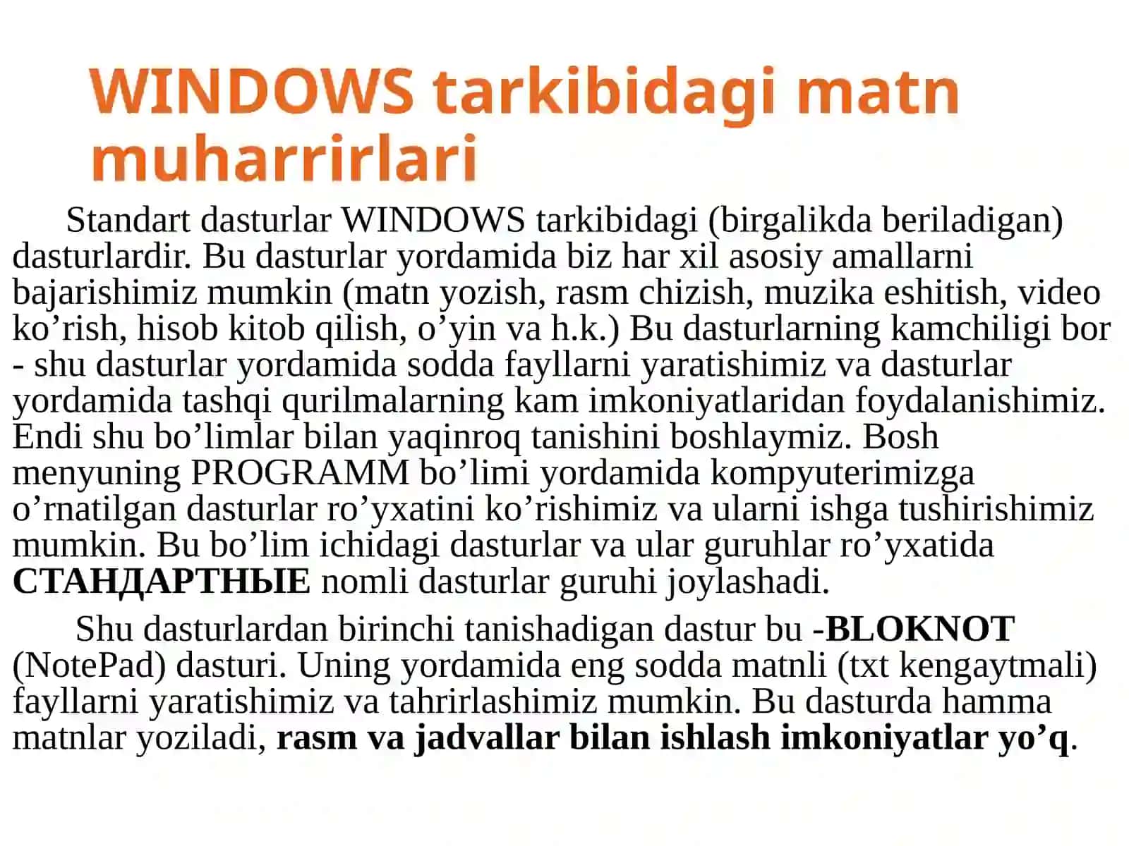 Matn muharrirlari. Matnmuharrirlari asosiy vazifalari va qo’llanilishi 3