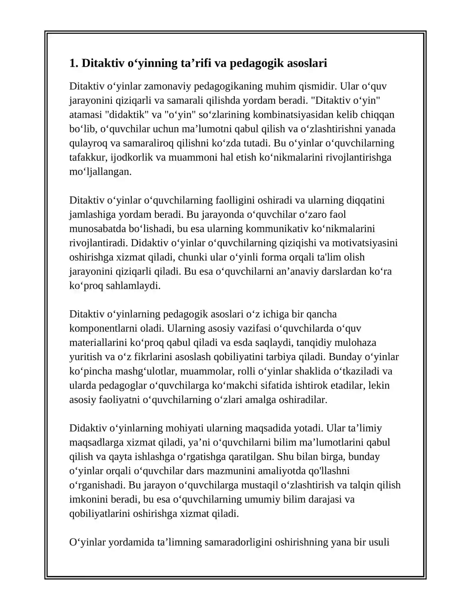 DITAKTIV OʻYIN 3