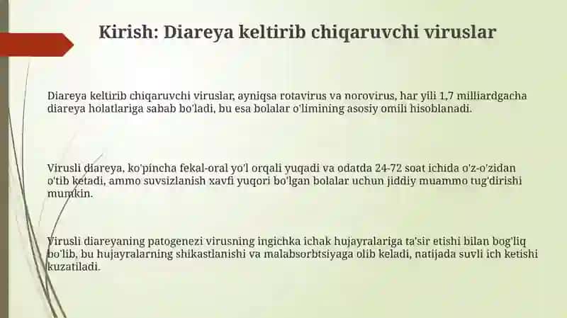 Diareyagen viruslar,klasiffikatsiyasi,patogenezi,labaratoriya tashhisi 3