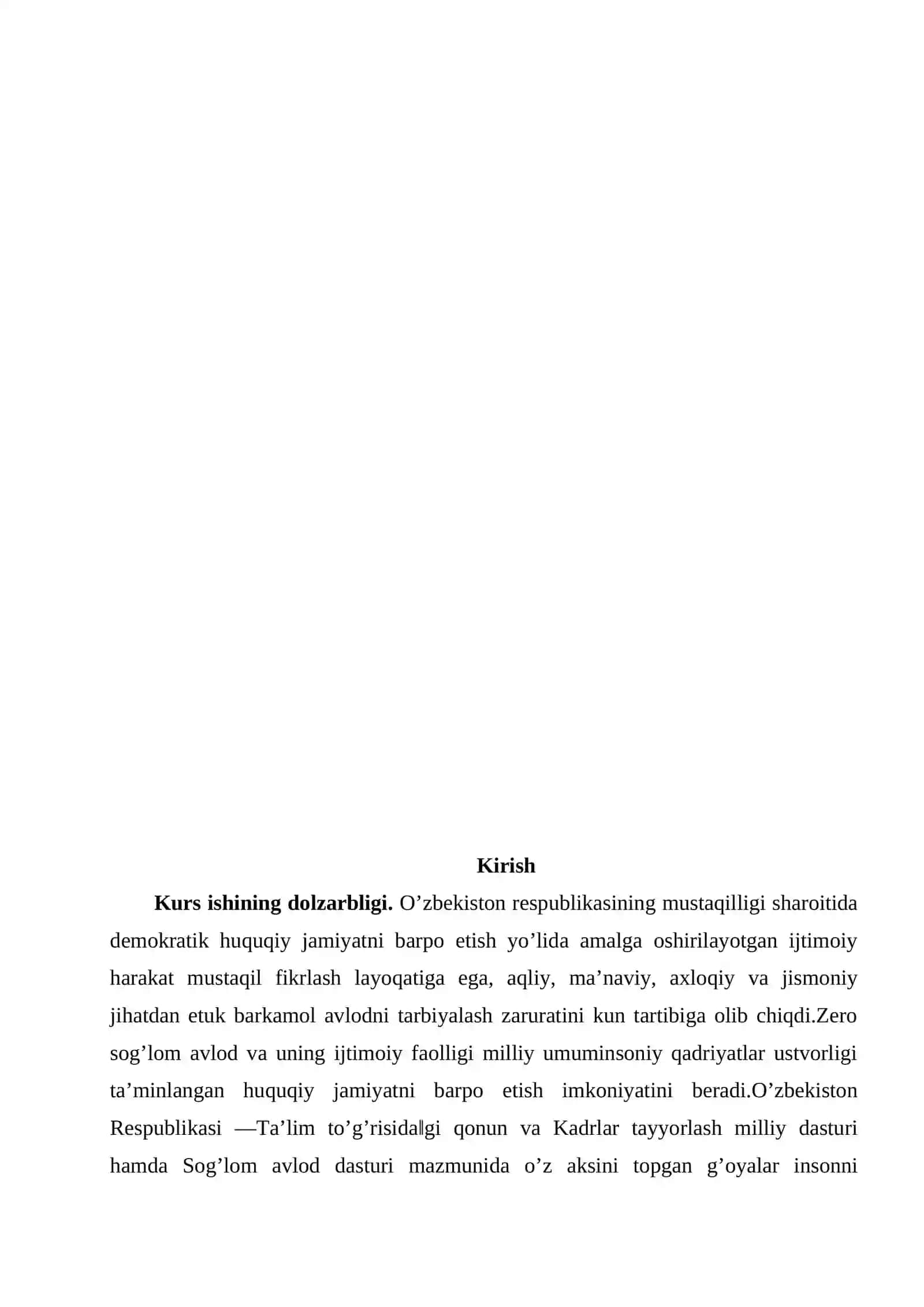 BOLALARNI MAKTAB TA’LIMIGA TAYYORLASHDA TA’LIM-TARBIYAVIY JARAYONNING O‘RNI VA O‘ZIGA XOS XUSUSIYATLARI 3