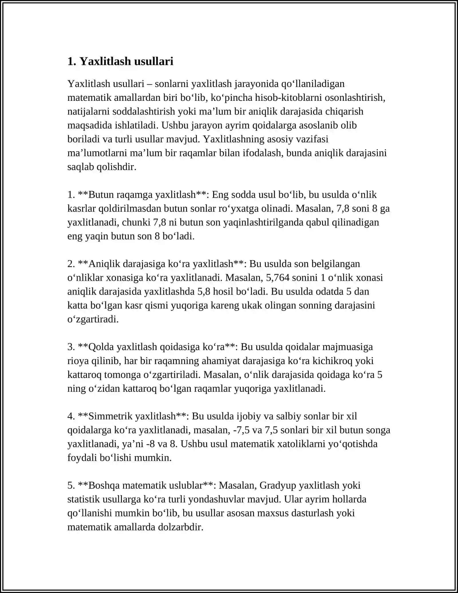 KALKULYATSIYA VA BAHOLASH 3