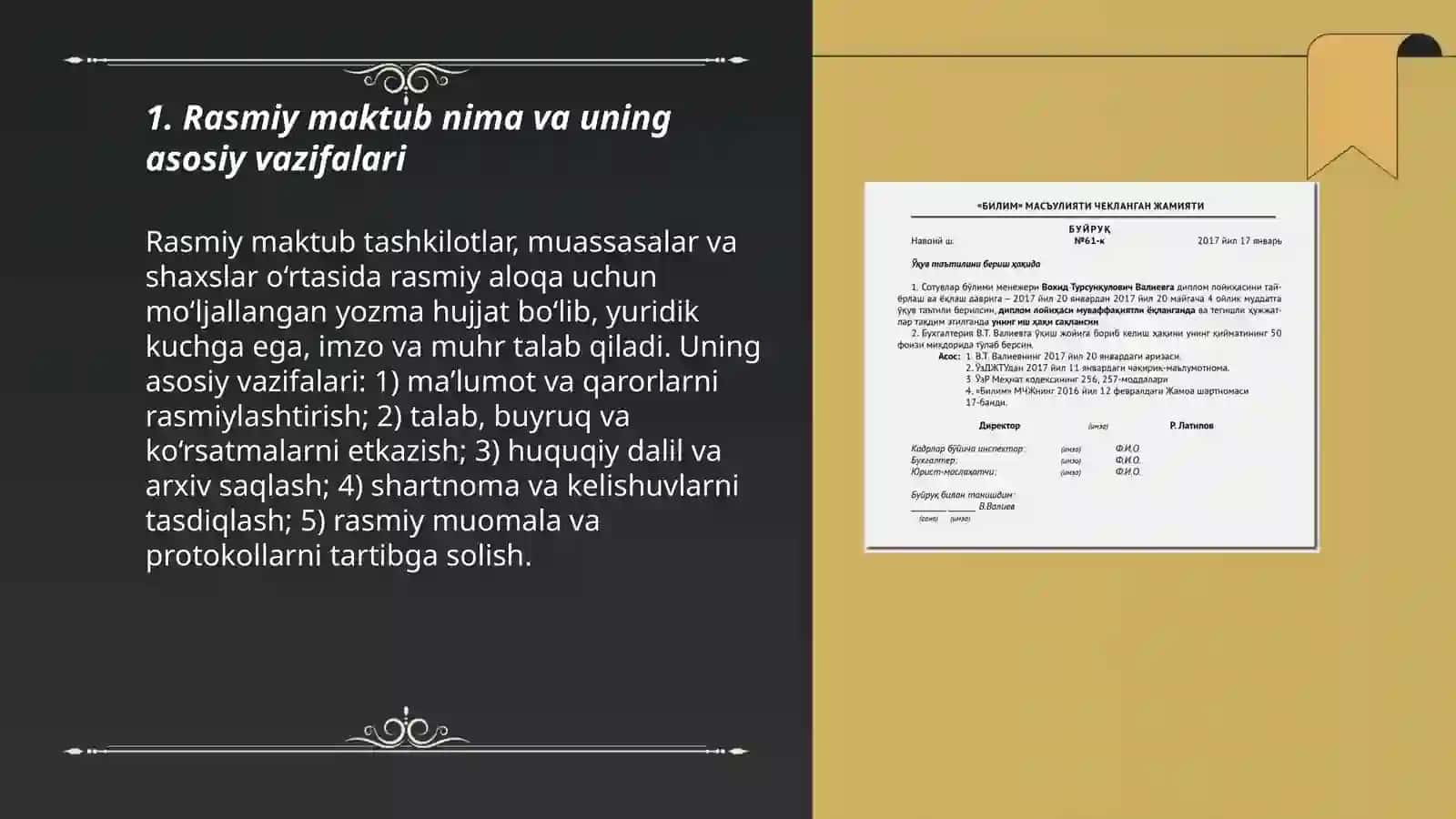 Rasmiy maktublar va ularni yozish qoidalari 3