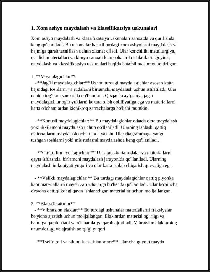 Keramik plitkalarni ishlab chiqarishda texnologik jihozlar 3